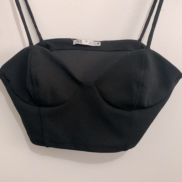 BNWOT Zara Women's STRAP CROP Bustier TOP size S - Picture 4 of 4